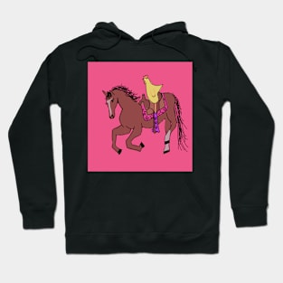 Chicken riding a horse Hoodie